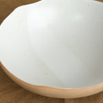 Inside of Carved Eggshell Serving Bowl in Naked White