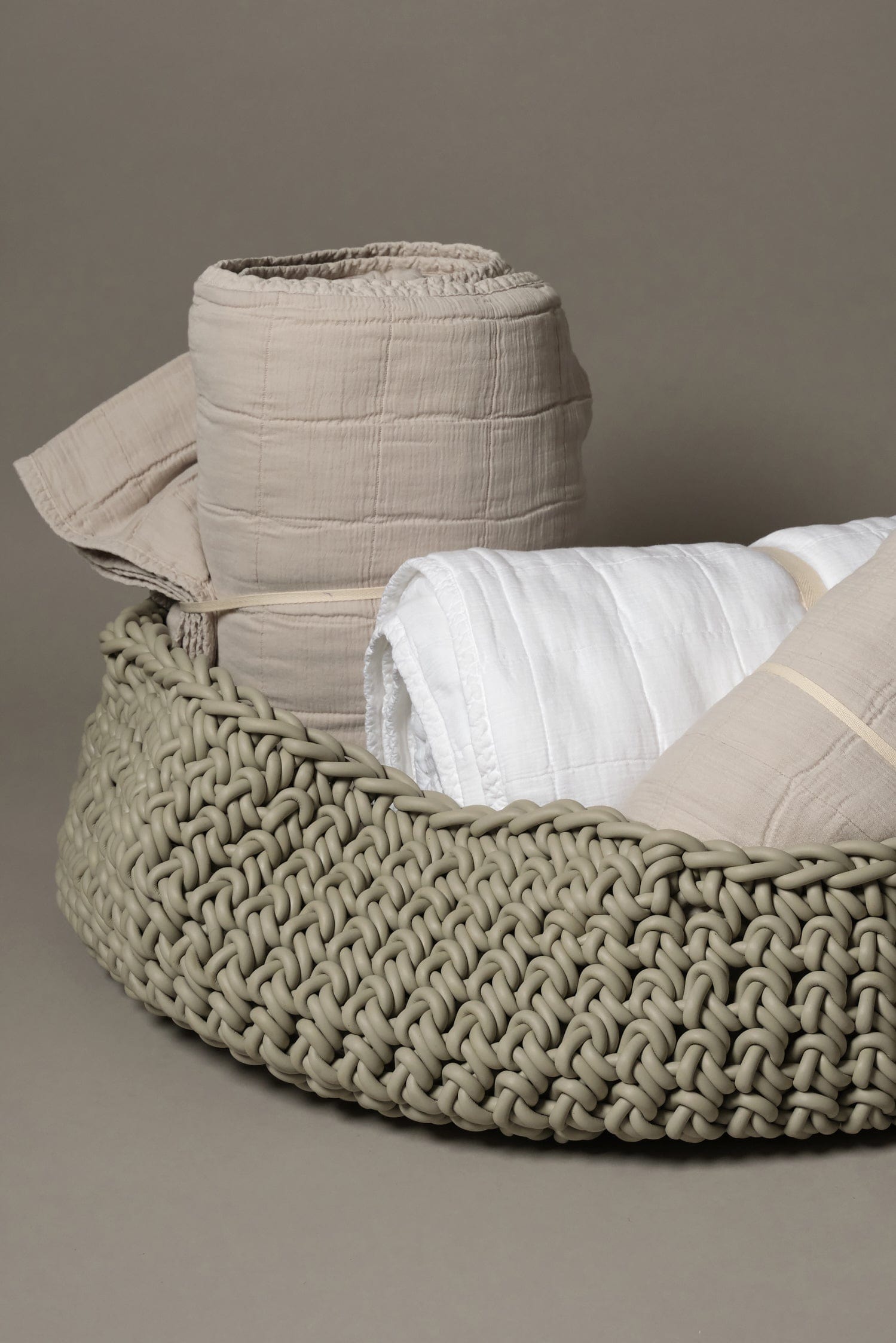 Blanket Basket Ecru