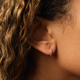 Pamela Love Jewelry Earrings 8mm Pave Huggie Diamond