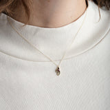 Pamela Love Jewelry Necklaces Heart in Hand Pendant Ruby / 16" Chain