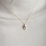 Pamela Love Jewelry Necklaces Heart in Hand Pendant Ruby / 16" Chain