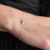 Pamela Love Jewelry Bracelets Heart in Hand Bracelet Ruby / 6.25"-7" Chain