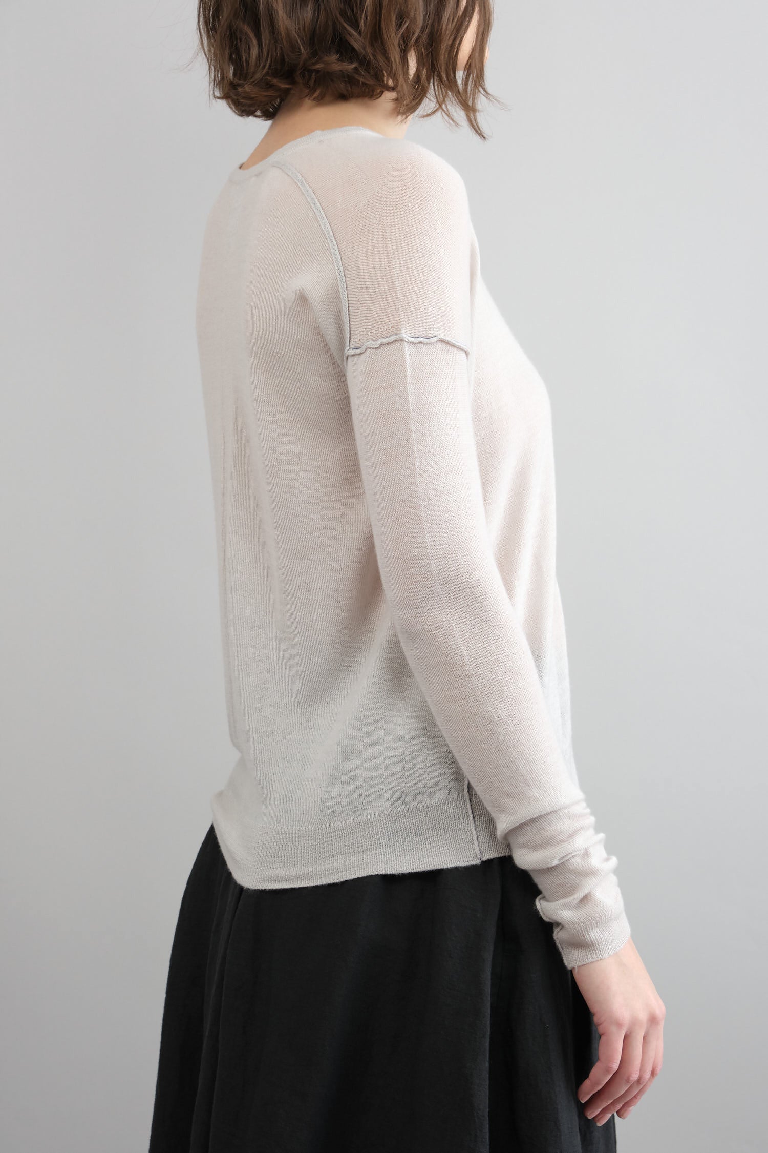 Side of Bateau Pullover in White Dune