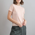 Crew Tee in Pale Apricot