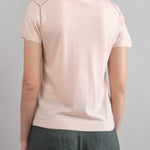 Back of Crew Tee in Pale Apricot