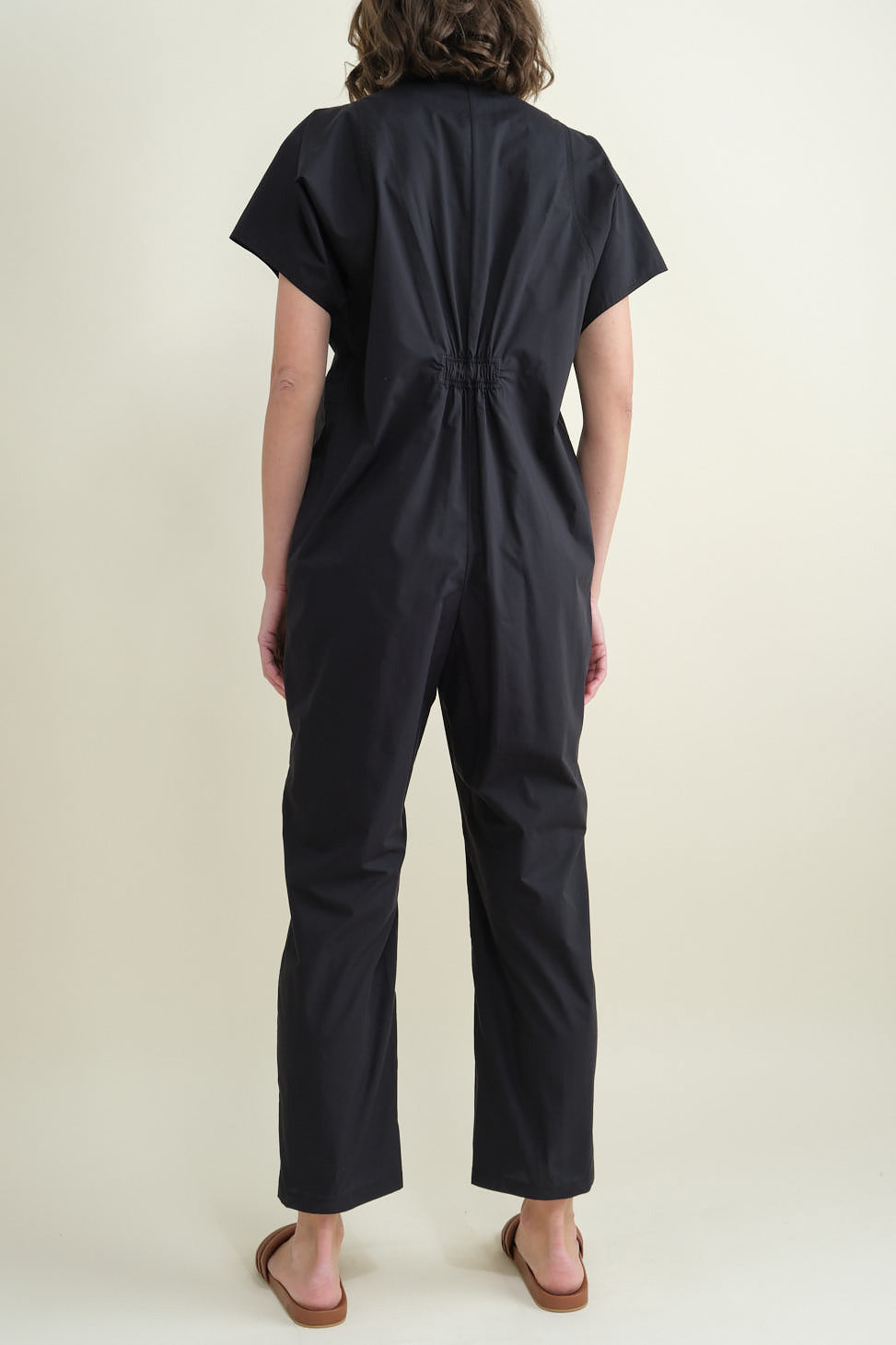 Back of Barrie Jumpsuit in Black