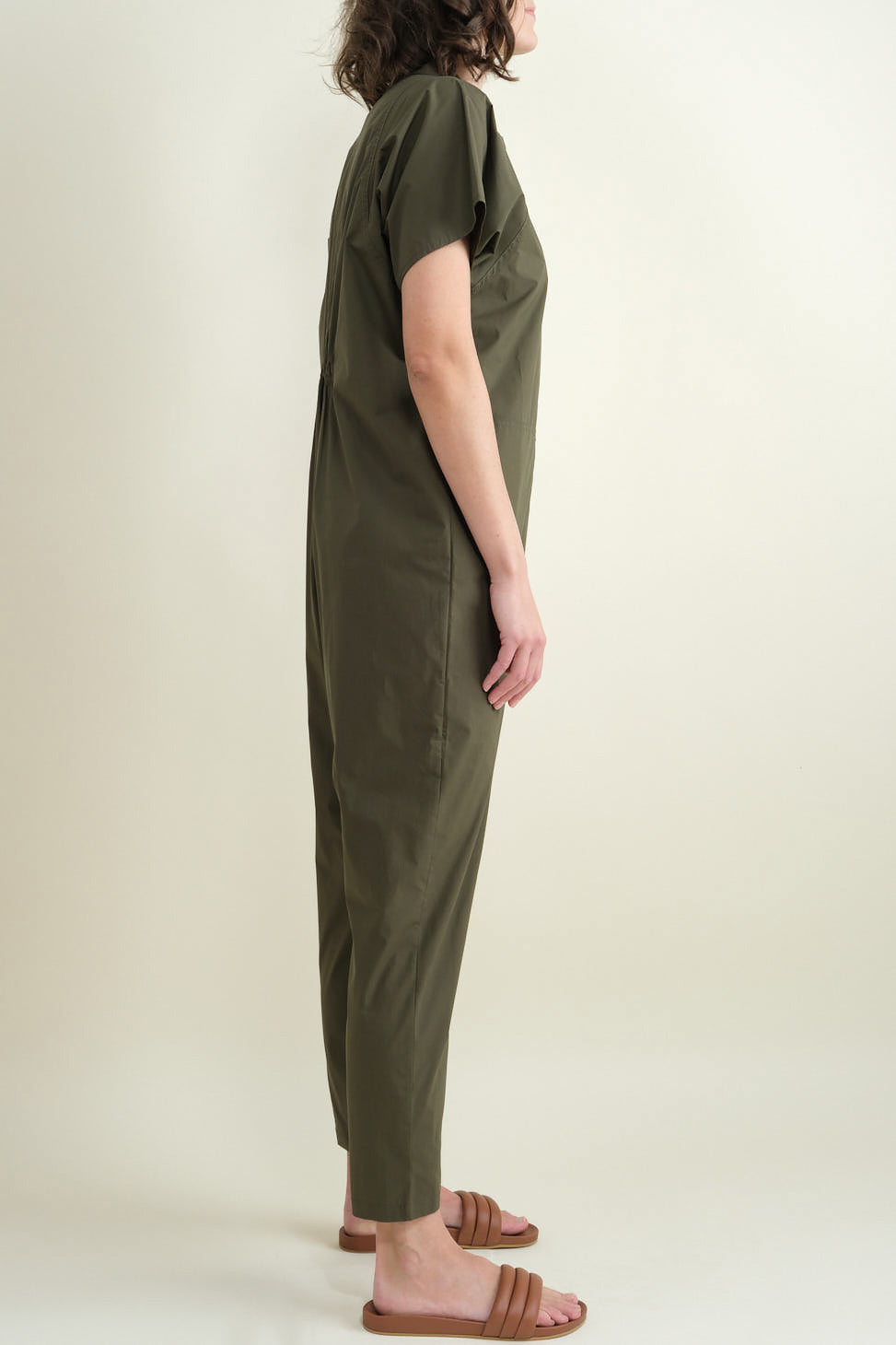 Side of Barrie Jumpsuit in Olive