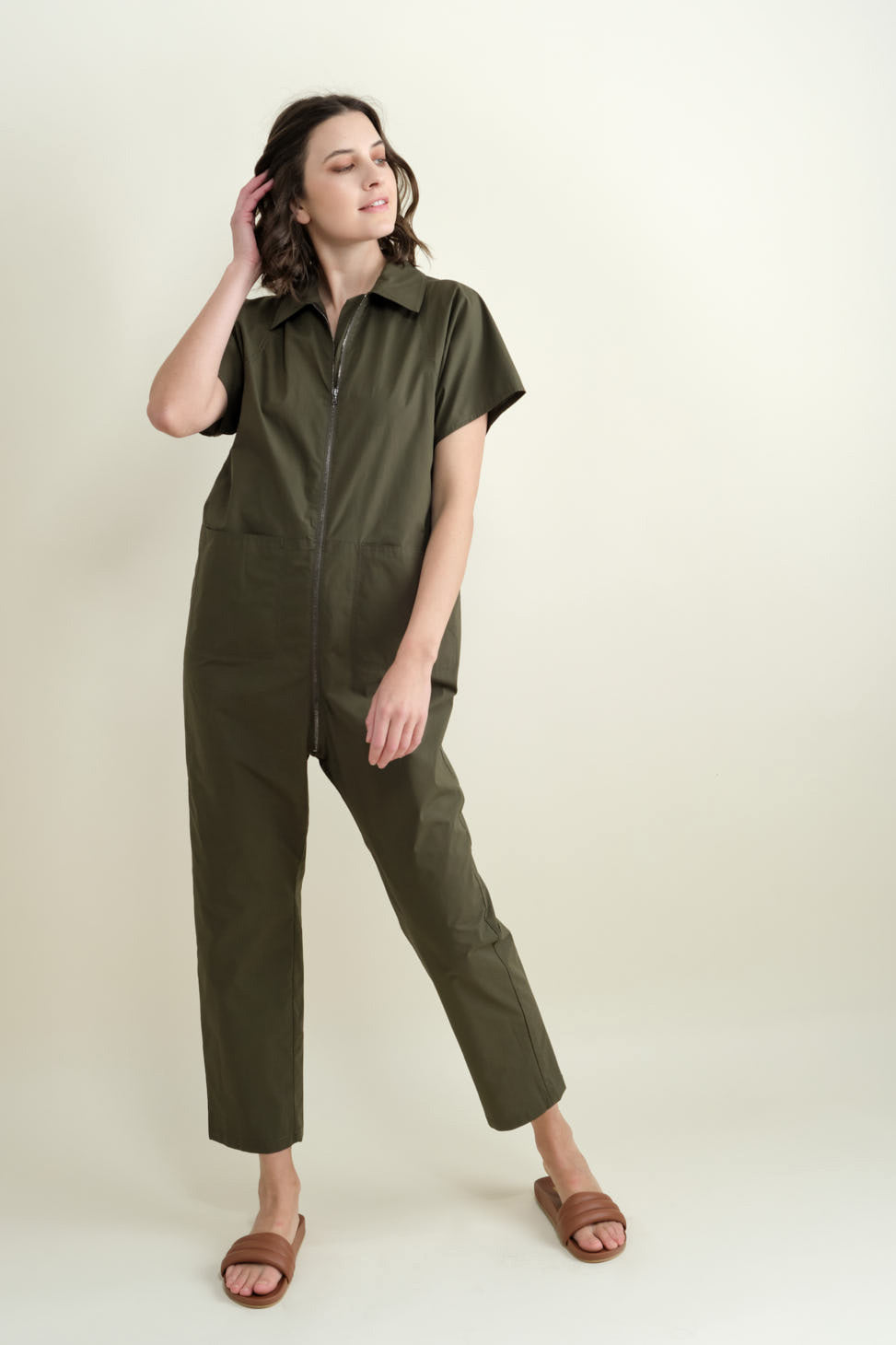 Barrie Jumpsuit in Olive