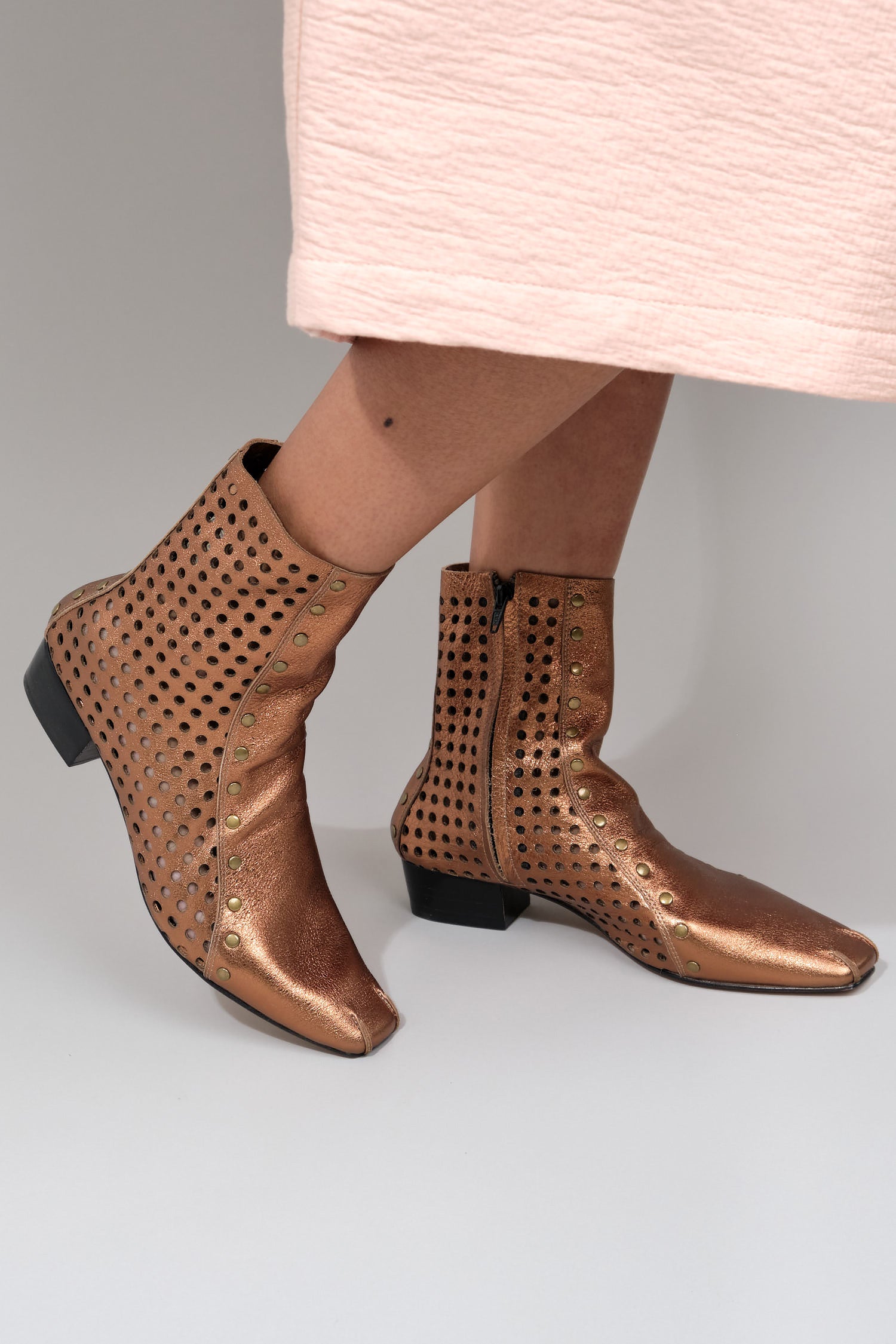 Studded Cove Boot in Bronze