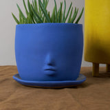 Rami Kim Studio Home Planters Face Pot Set in Intense Blue Intense Blue