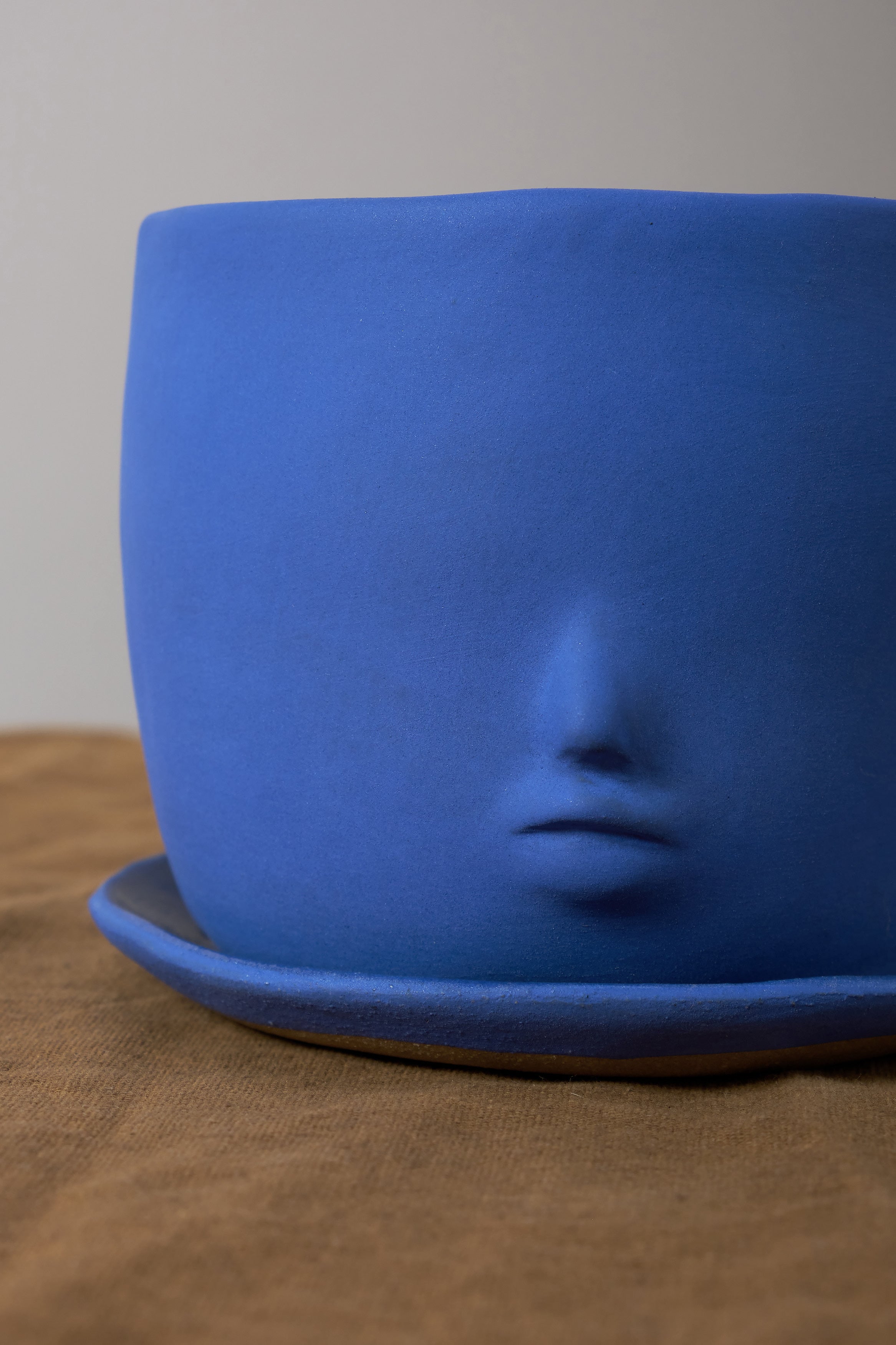 Close up of Face Pot Set in Intense Blue