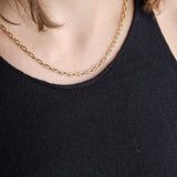 Stephanie Windsor Jewelry Necklaces 100mm Long Oval Link Chain 14K Yellow Gold / 18" Chain