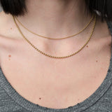 Stephanie Windsor Jewelry Necklaces Baby Ball Chain 14K Yellow Gold / 16"