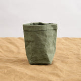 Uashmama Home Bath Organization XSmall Paper Bag Forest / 3" L X 3" W X 6" H