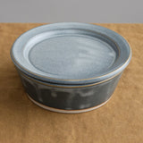 WRF Lab Ceramics Home Kitchen Serving Medium Container with Lid Ash / 8" D x 3" H