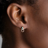 WWAKE Jewelry Earrings Door Knocker Earrings Opal