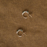 WWAKE Jewelry Earrings Pillar Hoop Earrings Green Tourmaline / Pair