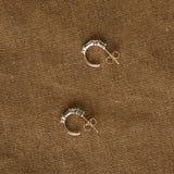 WWAKE Jewelry Earrings Pillar Hoop Earrings Green Tourmaline / Pair