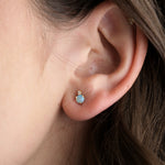 Classic Opal and Diamond Earring