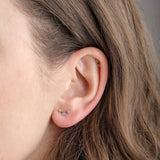 WWAKE Jewelry Earrings Mini Three Step Point Earrings 14K Gold / Single