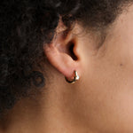 WWAKE Jewelry Earrings Opal Clicker Hoop Earrings Opal