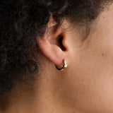 WWAKE Jewelry Earrings Opal Clicker Hoop Earrings Opal